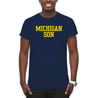 Michigan Basic Block Son T-Shirt - Navy