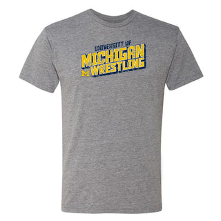 Michigan Wrestling Tech NLA Triblend T-shirt - Premium Heather