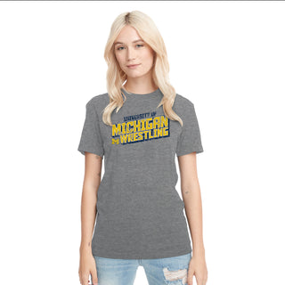 Michigan Wrestling Tech NLA Triblend T-shirt - Premium Heather