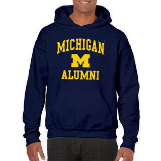 Michigan Arch Logo Alumni Hoodie - Navy