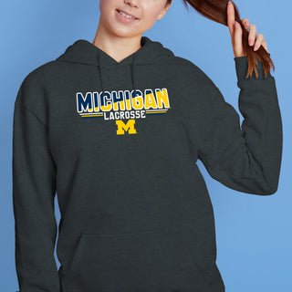 Michigan Lacrosse Top Flight Hoodie - Dark Heather