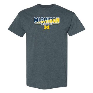 Michigan Lacrosse Top Flight T-Shirt - Dark Heather