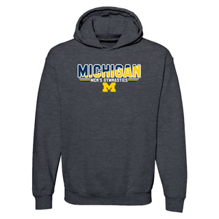 Michigan Men's Gymnastics Top Flight Hoodie - Dark Heather