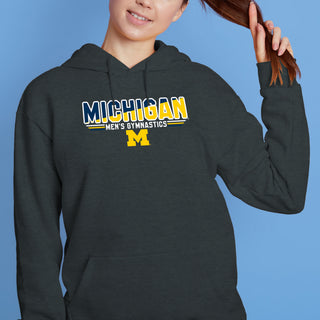 Michigan Men's Gymnastics Top Flight Hoodie - Dark Heather