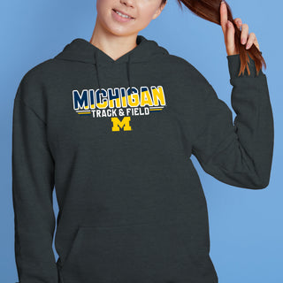 Michigan Track & Field Top Flight Hoodie - Dark Heather