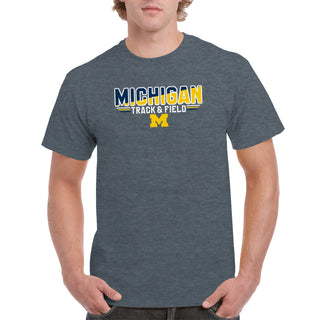 Michigan Track & Field Top Flight T-Shirt - Dark Heather