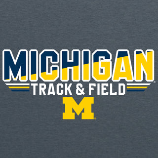 Michigan Track & Field Top Flight Women's T-Shirt - Dark Heather