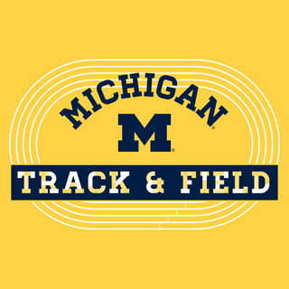Michigan Track & Field Emblem Youth T-Shirt - Daisy