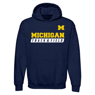 Michigan Track & Field Slant Hoodie - Navy