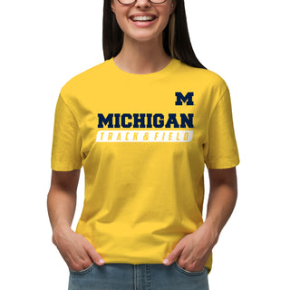 Michigan Track & Field Slant T-Shirt - Daisy