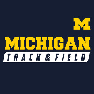Michigan Track & Field Slant Long Sleeve T-Shirt - Navy
