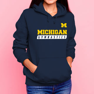 Michigan Gymnastics Slant Hoodie - Navy