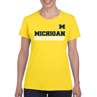 Michigan Gymnastics Slant Women's T-Shirt - Daisy