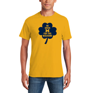 Michigan No Green For This Wolverine Clover T-Shirt - Gold