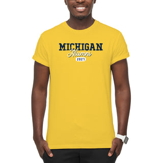 Michigan Alumni Vintage Tag 2027 T-Shirt - Maize