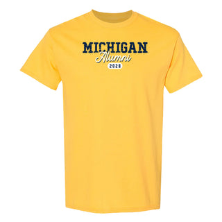 Michigan Alumni Vintage Tag 2028 T-Shirt - Maize