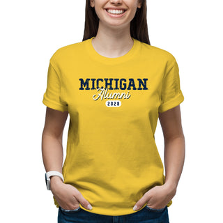 Michigan Alumni Vintage Tag 2028 T-Shirt - Maize