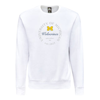 Michigan Roundabout BTB Crewneck - White