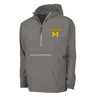 Michigan Arch LC EMB CR Pack-N-Go Pullover - Grey