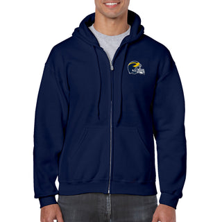 Michigan Wolverines Football Helmet LC EMB Full Zip Hoodie - Navy