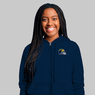 Michigan Wolverines Football Helmet LC EMB Full Zip Hoodie - Navy