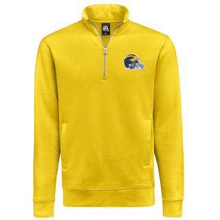 Michigan Football Helmet JA BTB 1/4-Zip Sweatshirt - Maize