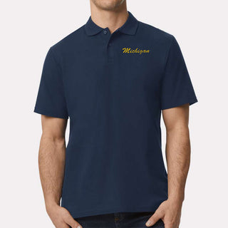 Michigan Script Wordmark LC Softstyle Pique Polo