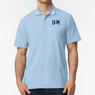 Michigan Initial Wordmark LC Softstyle Pique Polo