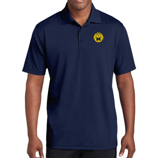 Michigan Basketball Outline LC EMB Polo - Navy