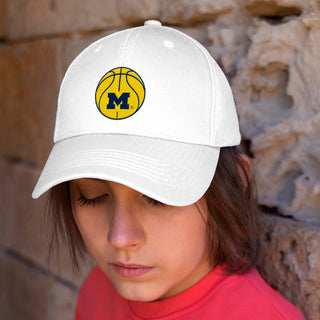 Michigan Basketball Outline EMB Dad Hat