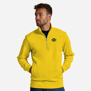 Michigan Football Outline LC BTB Fleece 1/4-Zip
