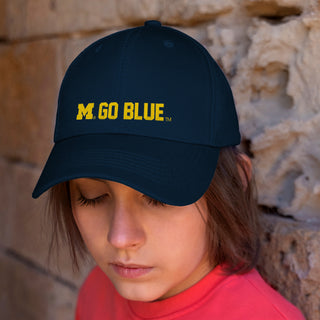 Michigan Spirit Block Dad Hat - Navy
