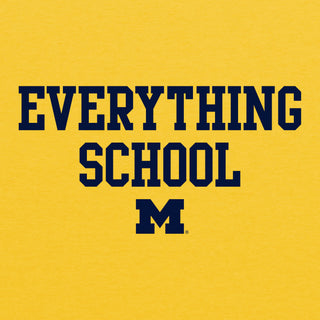Michigan Everything School Block Canvas CVC T-Shirt - Heather Yellow Gold