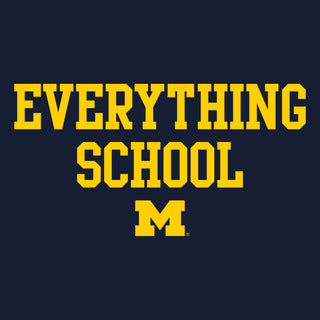 Michigan Everything School Block Crewneck Sweatshirt - Navy