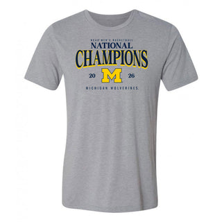 Michigan 2026 Basketball National Champions Graded Triblend T-Shirt