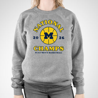 Michigan 2026 Basketball National Champions Retro Shootout Crewneck
