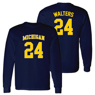 Michigan NIL Walters 24 Long Sleeve - Navy