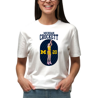 Michigan NIL Alyssa Crockett Canvas Triblend T-Shirt - White