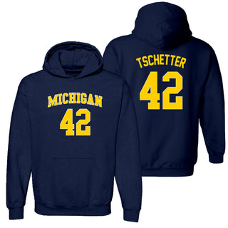 Michigan NIL Tschetter 42 Hoodie - Navy