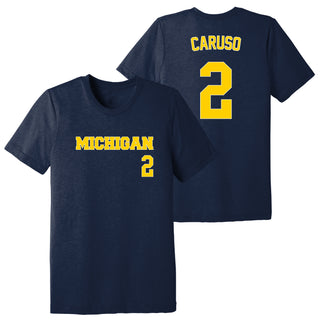 Michigan NIL Baseball Caruso 2 Triblend T-Shirt - Solid Navy