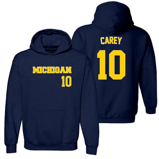 Michigan NIL Baseball Carey 10 Hoodie - Navy
