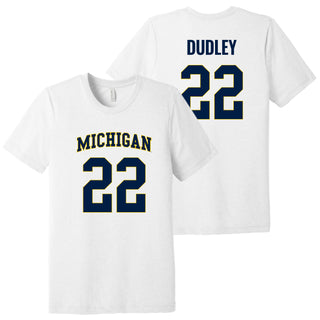 Michigan NIL Basketball Dudley 22 Triblend T-Shirt - Solid White