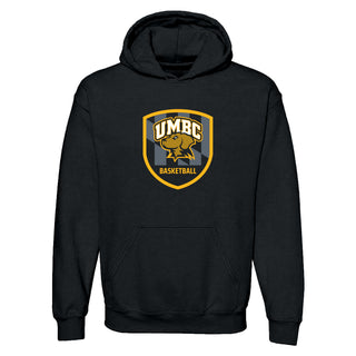 UMBC Retrievers Shield Logo Basketball Hoodie - Black