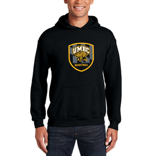 UMBC Retrievers Shield Logo Basketball Hoodie - Black