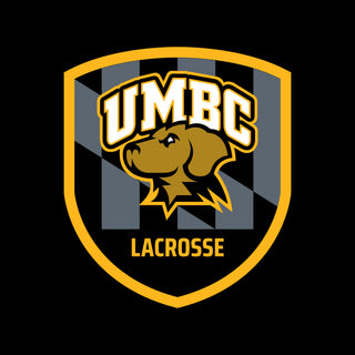UMBC Retrievers Shield Logo Lacrosse Hoodie - Black