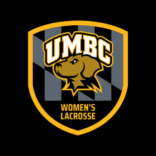 UMBC Retrievers Shield Logo Womens Lacrosse Hoodie - Black