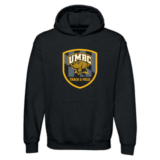 UMBC Retrievers Shield Logo Track & Field Hoodie - Black