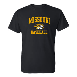 Missouri Tigers Arch Logo Baseball T-Shirt - Black