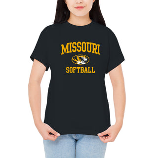 Missouri Tigers Arch Logo Softball T-Shirt - Black