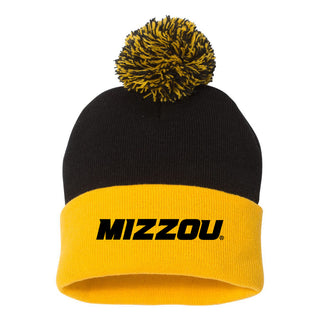 Missouri Tigers Primary Wordmark EMB Pom Pom Beanie
